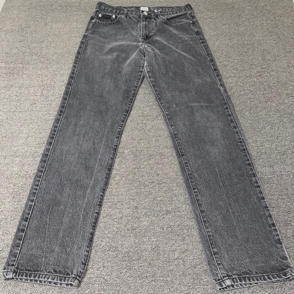 VTG Calvin Klein Jeans Women 9 Black Straight Leg Denim Indie Grunge Casual Wear